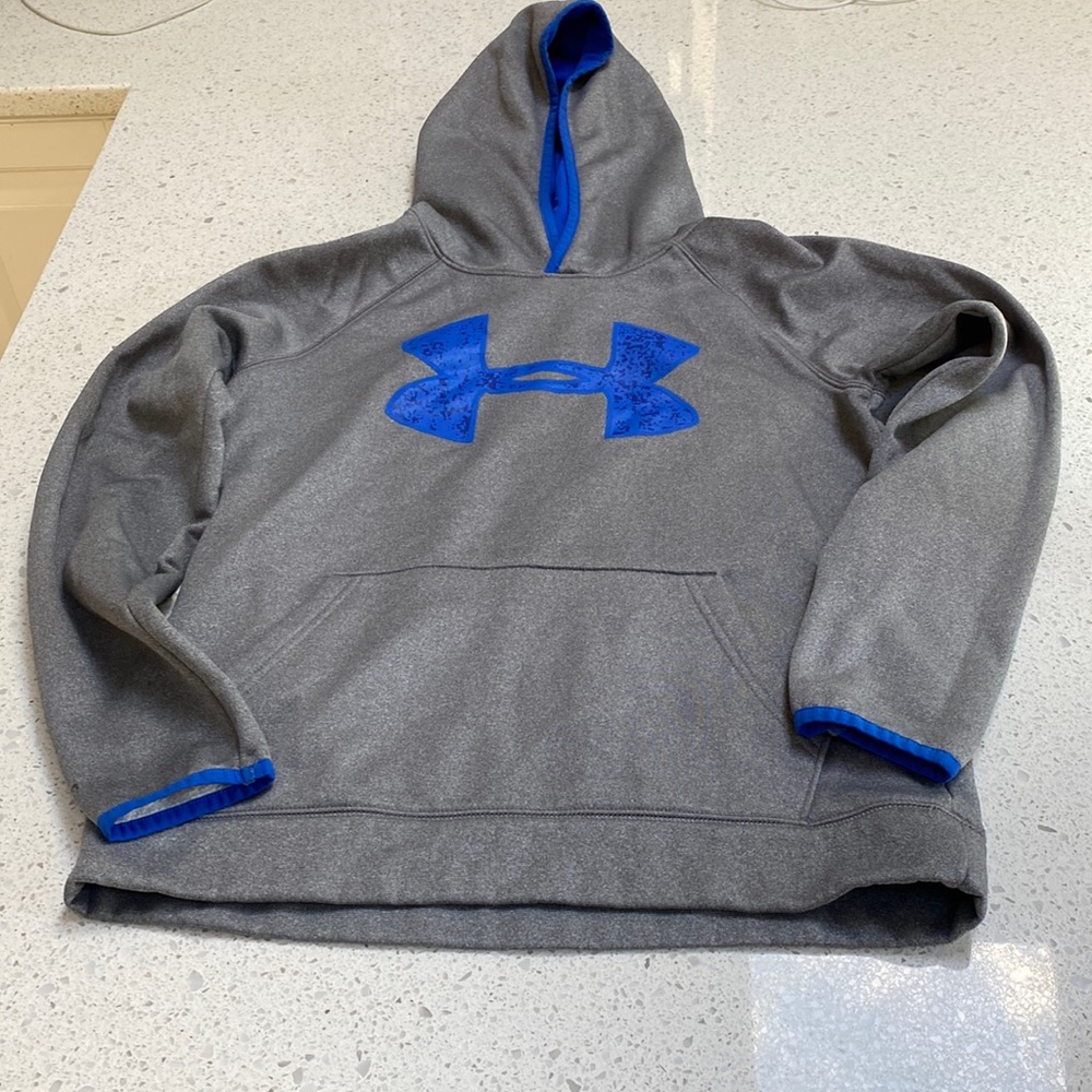 Under Armour - hoodie sweatshirt- grey and blue